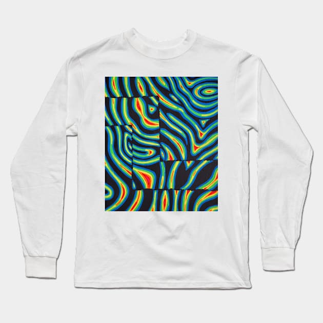 Trippy Print Long Sleeve T-Shirt by Art by Rory 